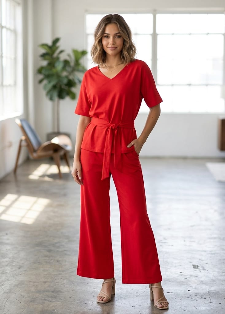 Res Belted Night wear Set