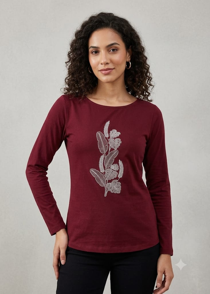 Foral Print Full Sleeve Top