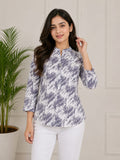 Grey Printed Tunic Top