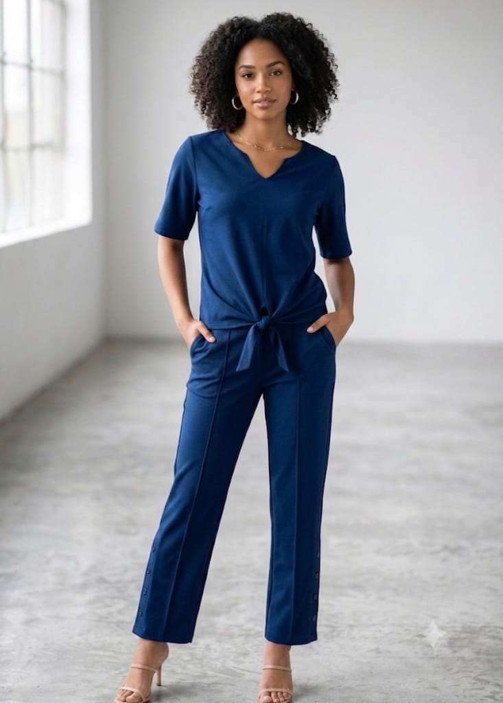 Red Belted Night wear Set